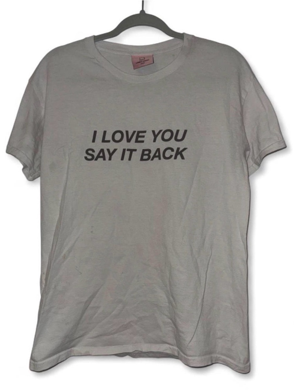 LONELY GHOST White 'I LOVE YOU SAY IT BACK' Graphic Tee